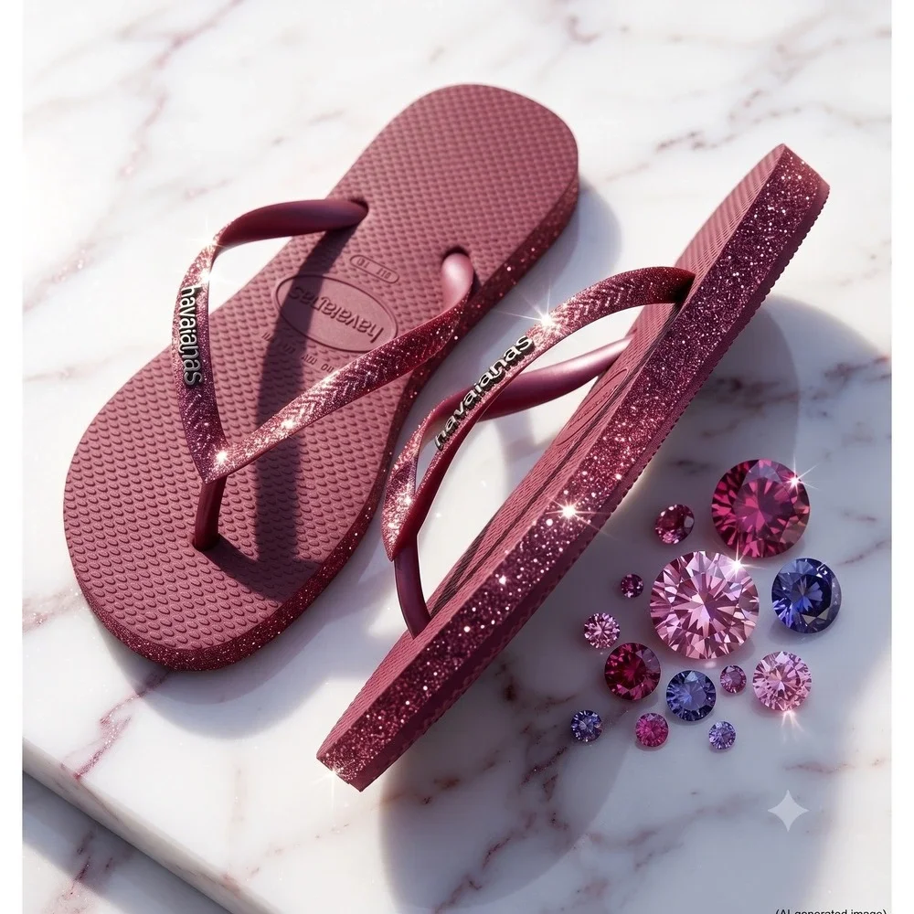 W's 7/8 | Havaianas Slim Glitter Ultra Luxe flip flops / sandals | SLGL0009